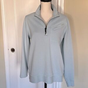 Billy Reid Quilted Half Zip Pullover